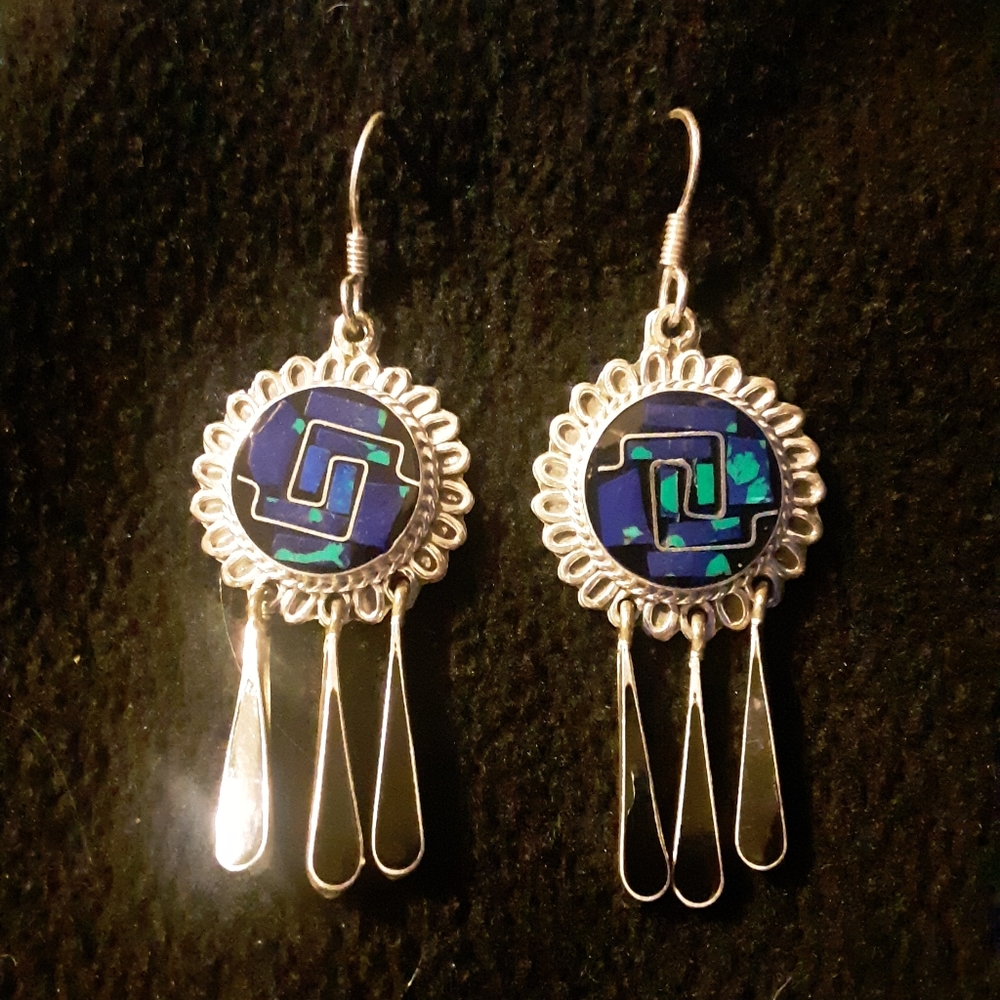 Vintage Signed Sterling Silver Earrings